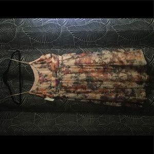 Anthropology floral knee length dress